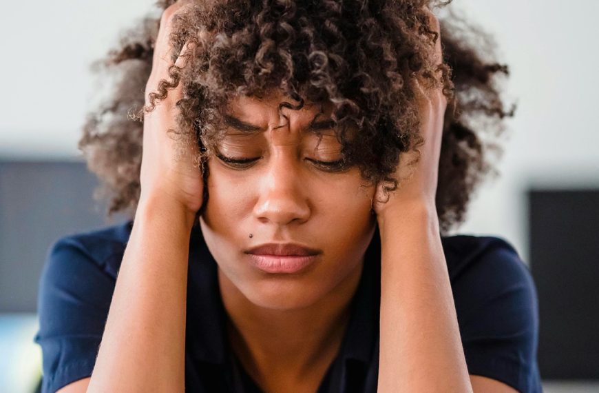 Overwhelmed stressed Woman