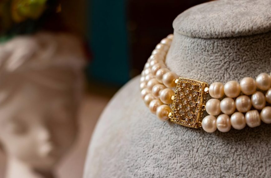 Pearl and diamond necklace, vintage, antique, jewelry