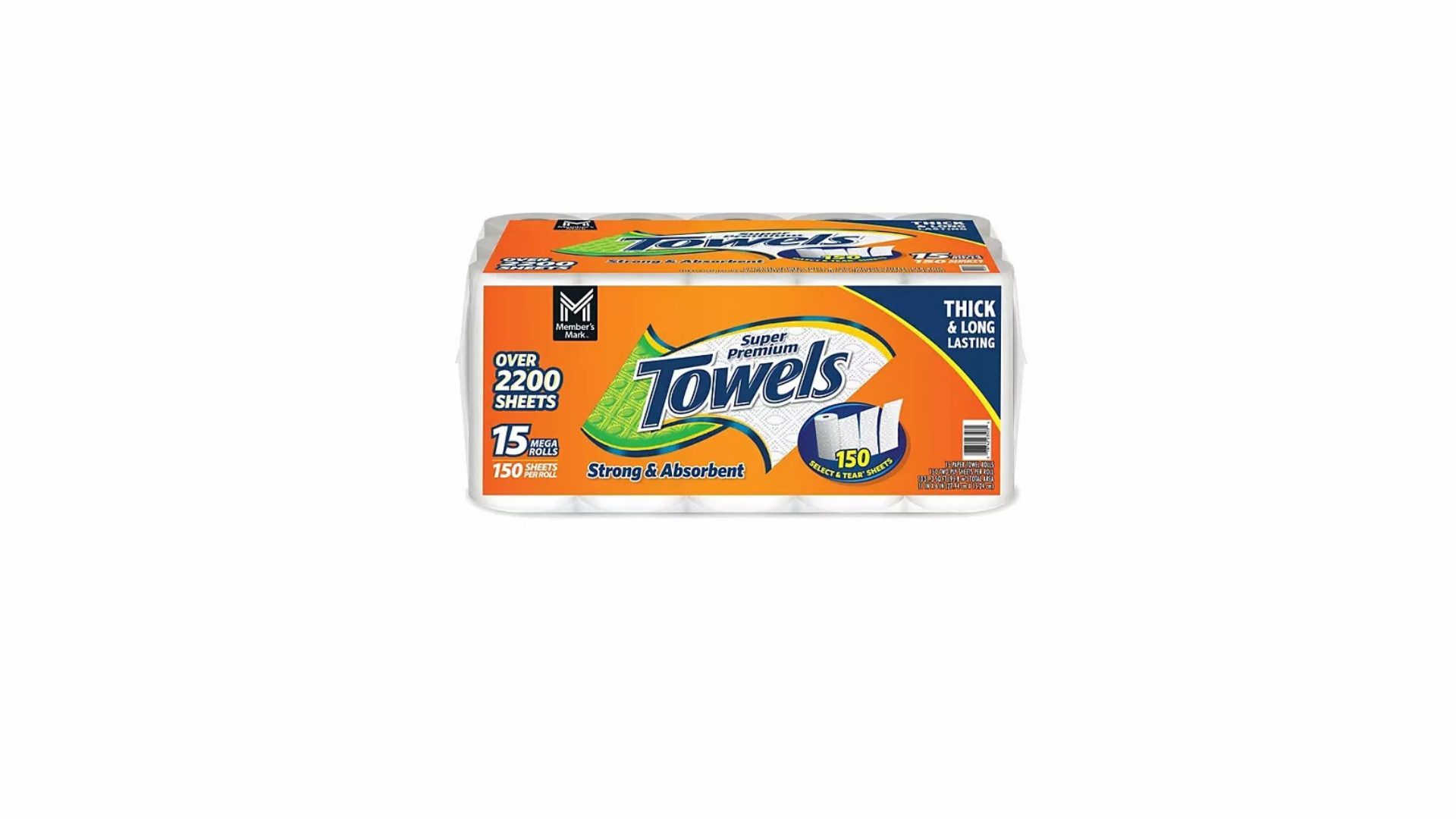 Member's Mark Select & Tear 2-Ply Paper Towel 15 rolls, 150 sheets/roll