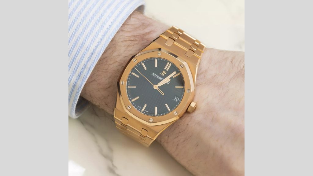 Audemars Piguet Royal Oak Watch- 41MM-Rose Gold Black Dial -15500OR.OO.1220OR.01