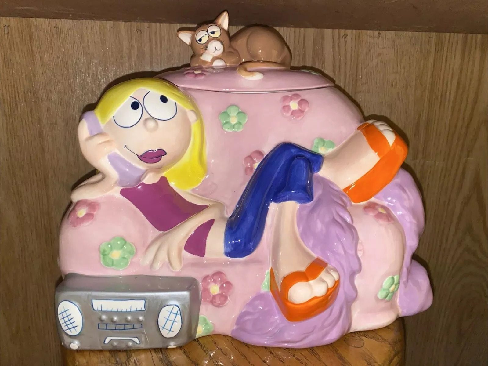 VTG Disney Lizzie McGuire Cookie Jar Cartoon Vintage Ceramic Jar Hilary Duff