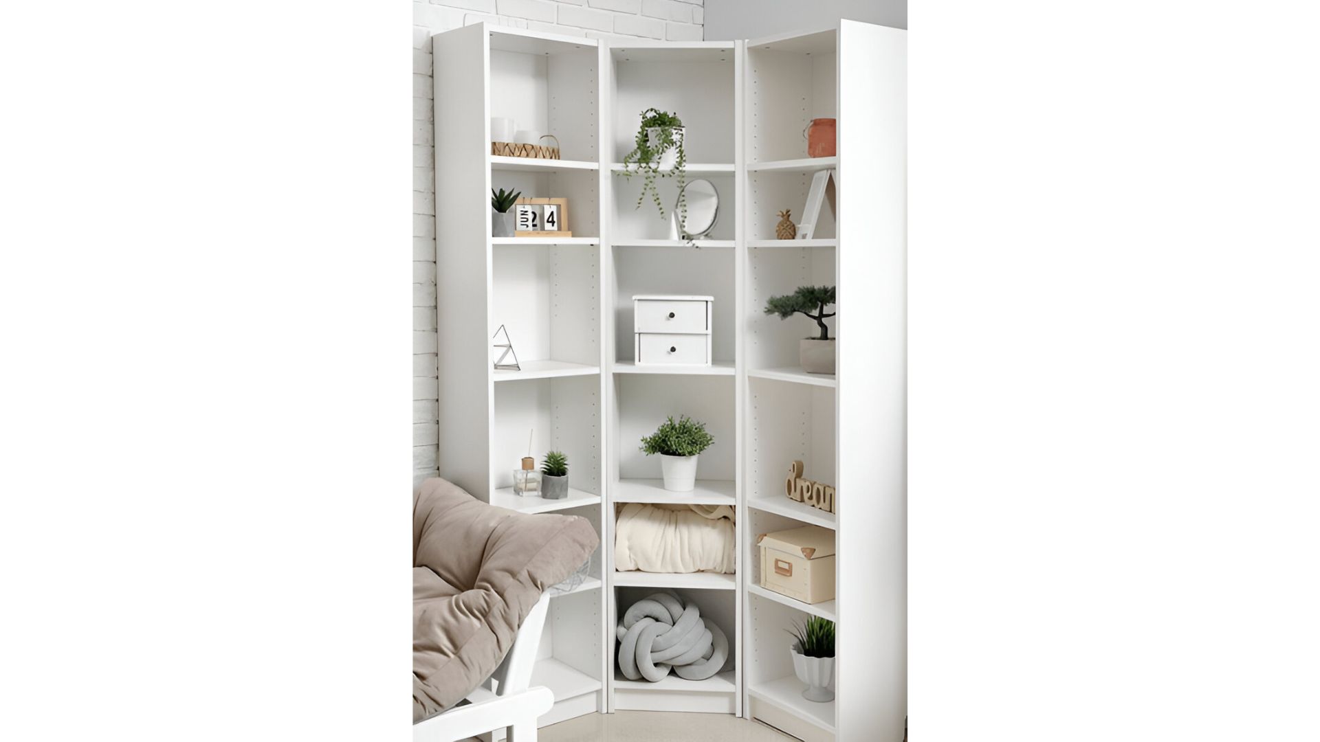 Built-in corner cubbies for hidden storage in the garage