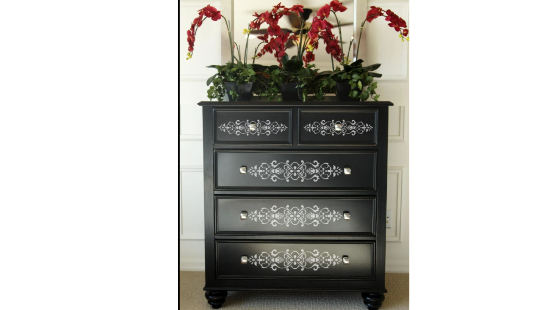 Use stencils to create decorative patterns