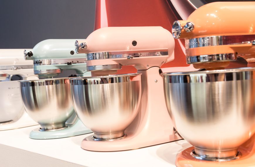 KitchenAid stand mixers on display
