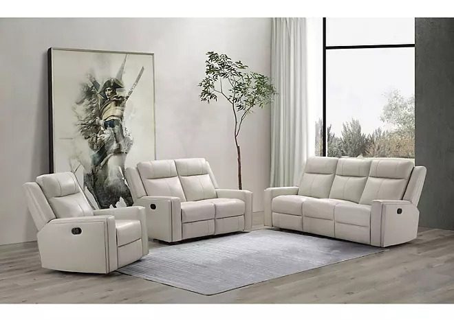 Abbyson Living 3-Piece Leather Reclining Set