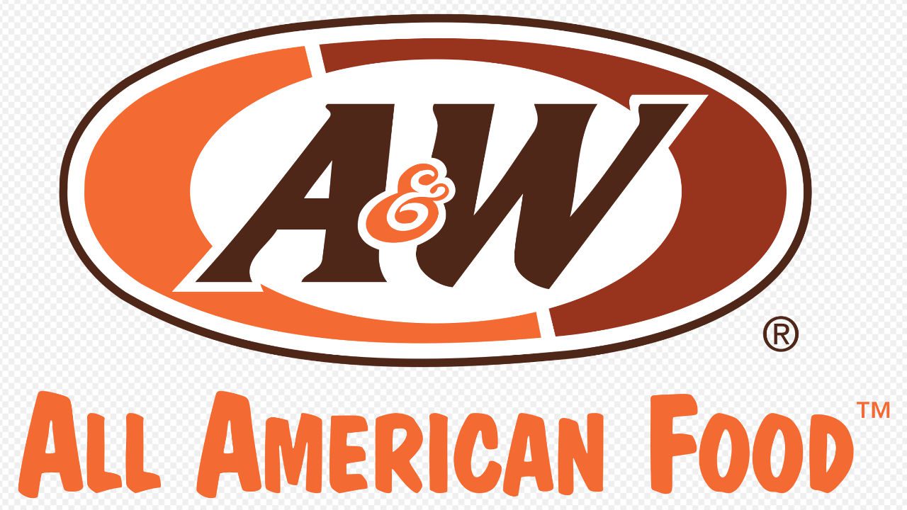 A&W Restaurants logo with the slogan “All American Food” in orange lettering