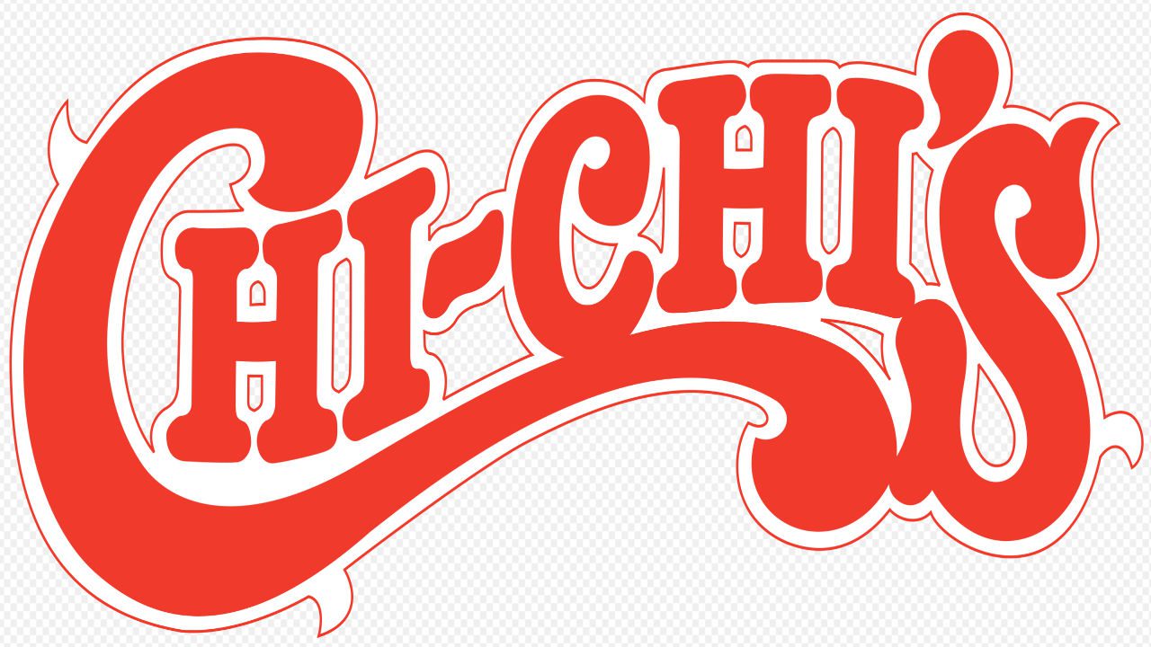 Red and white Chi-Chi's restaurant logo with bold retro typography