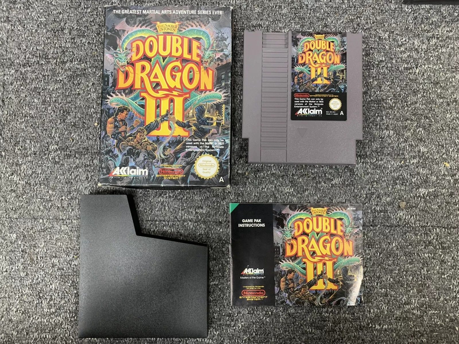 Double Dragon III (3) The Sacred Stones - Nintendo NES Complete UK PAL
