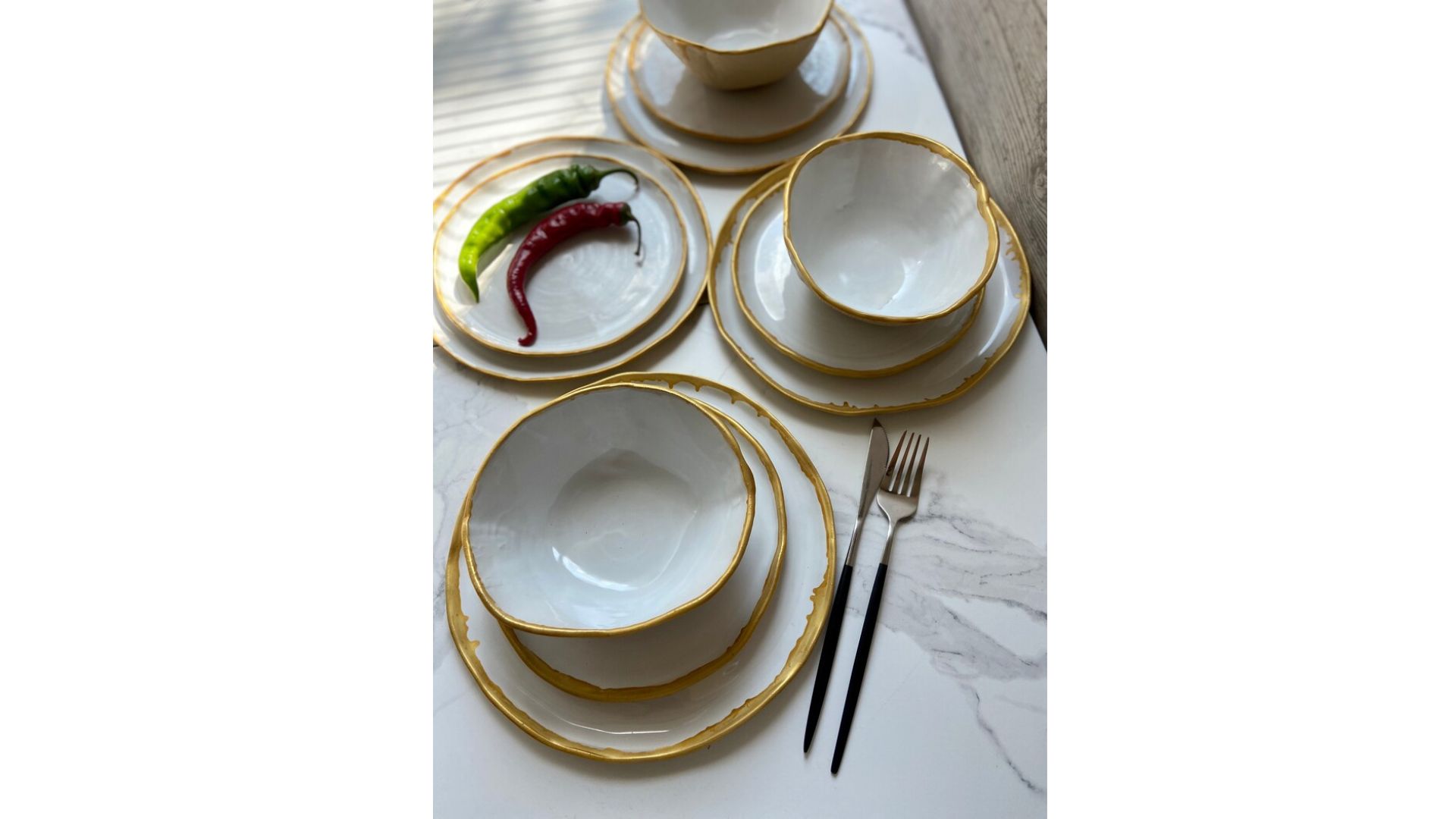 Gold-Rimmed Plates