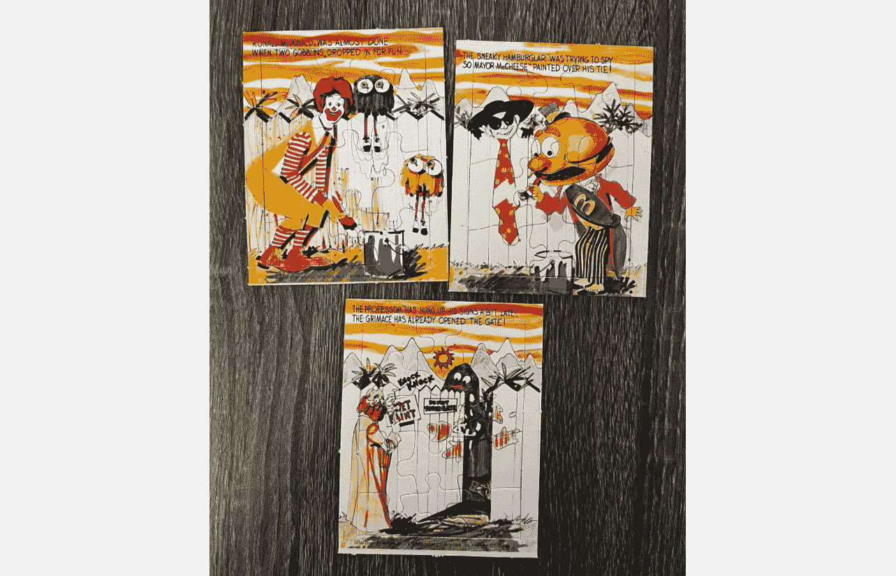 McDonald's 1980s Happy Meal Mini Puzzle Games