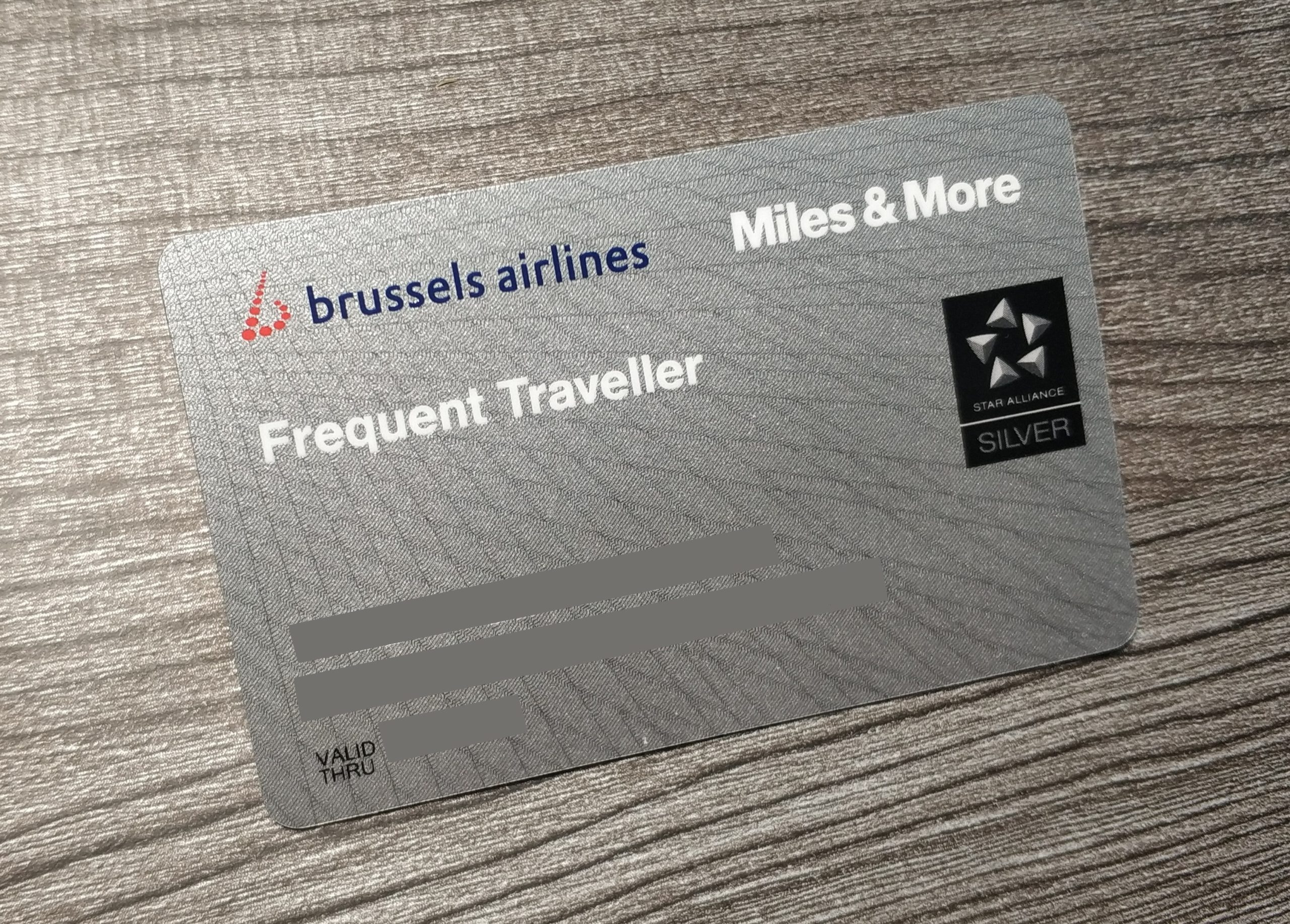 More details Miles & More Frequent Traveller Card from Brussels Airlines with the Star Alliance Silver logo
