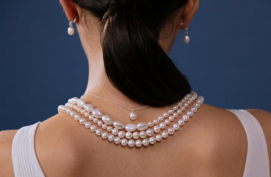 Woman Wearing White Pearl Necklace