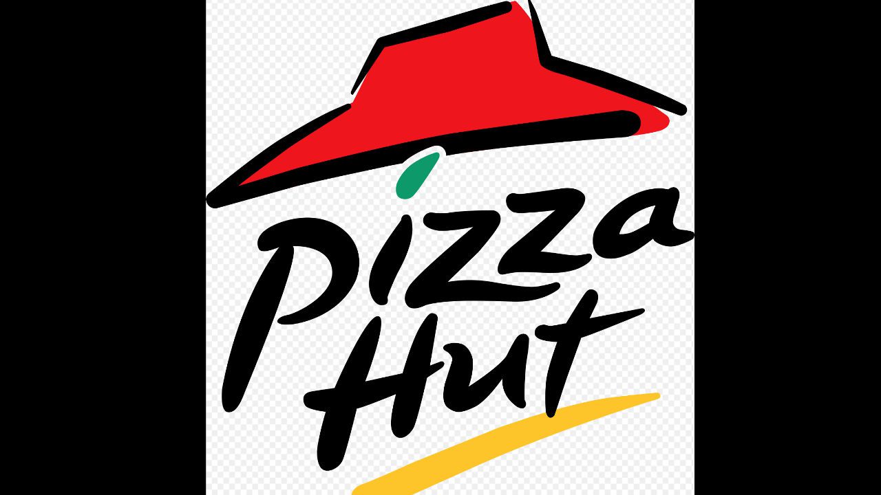 Pizza Hut logo with stylized red roof and handwritten-style text