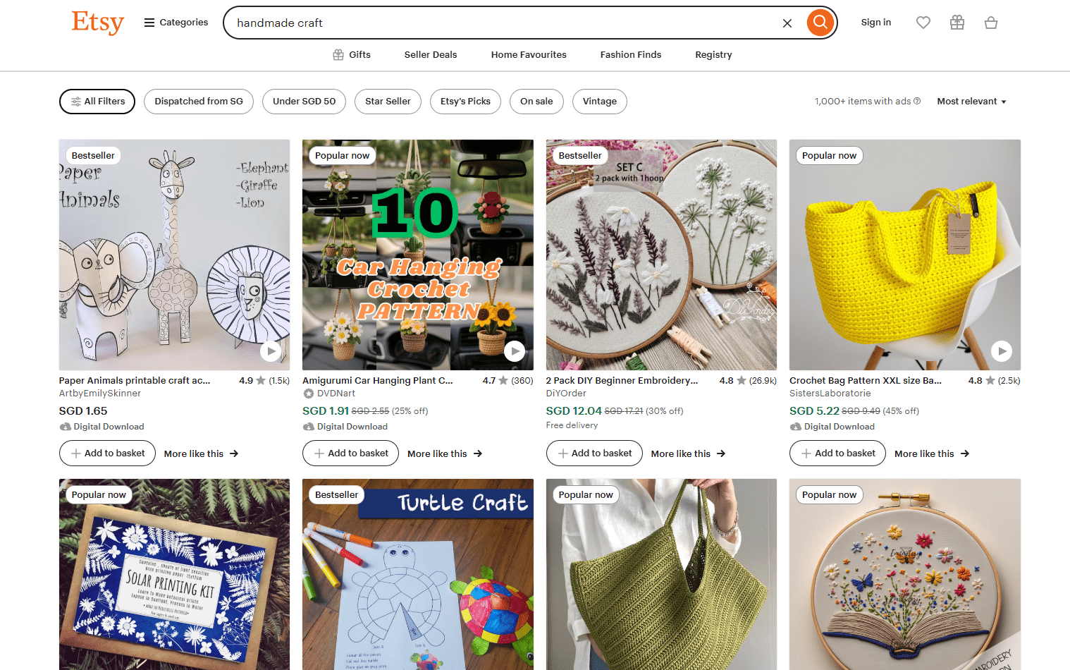 Sell handmade crafts on Etsy