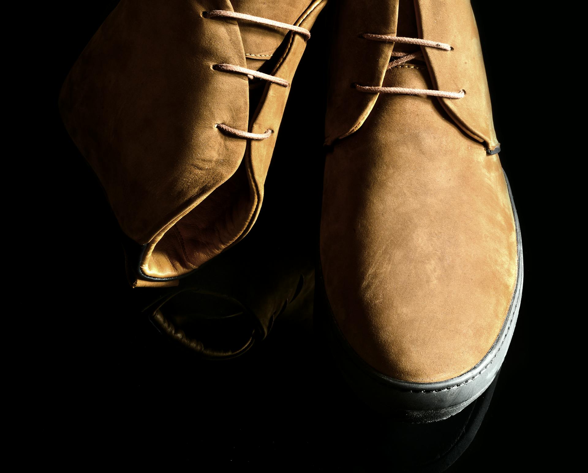 Close-up of Stylish Brown Suede Shoes