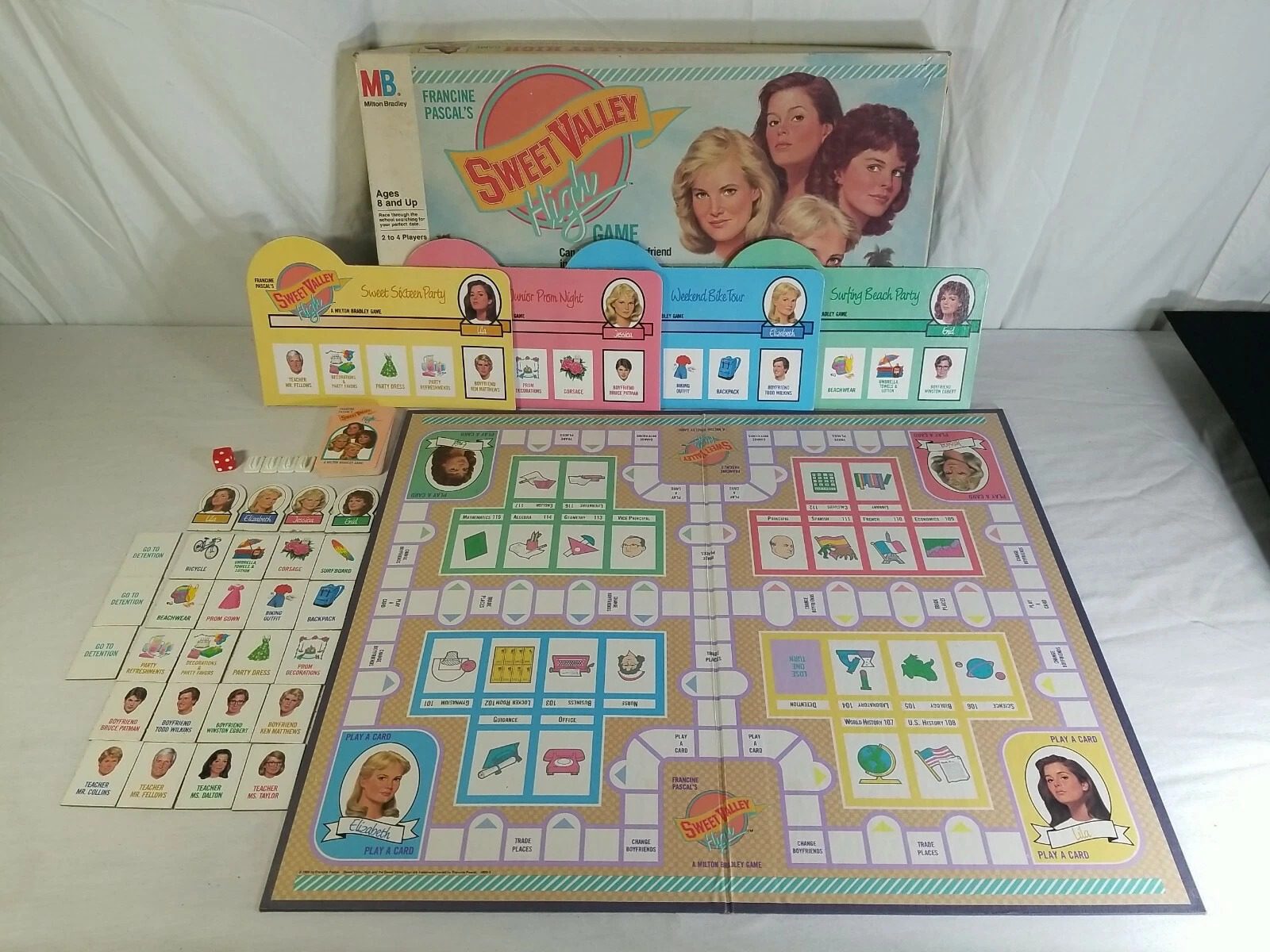 Vintage 1988 Sweet Valley High Board Game Milton Bradley