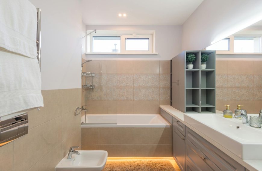 adhesive LED strip lights under cabinets