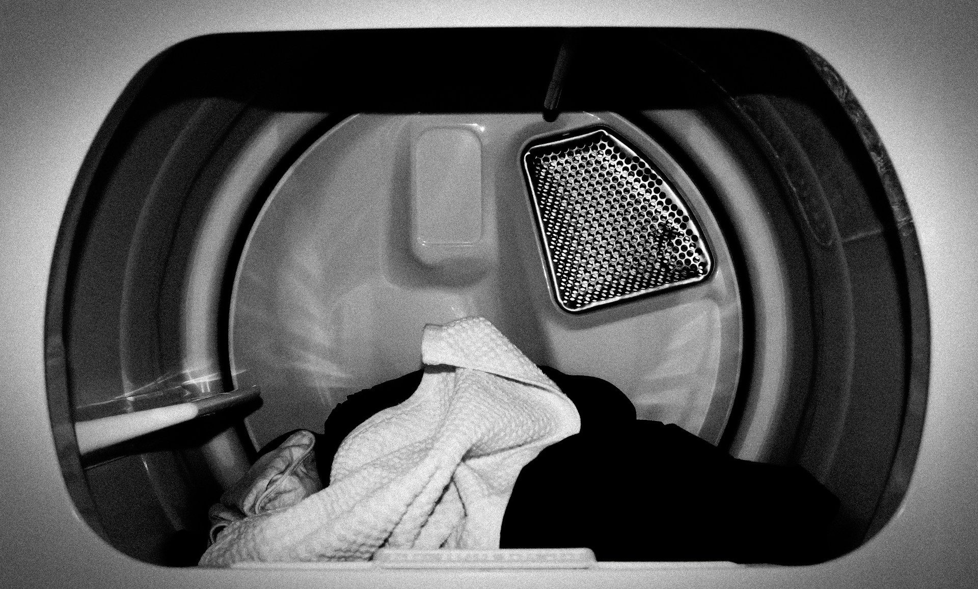 white and black cloth for laundry in washing machine