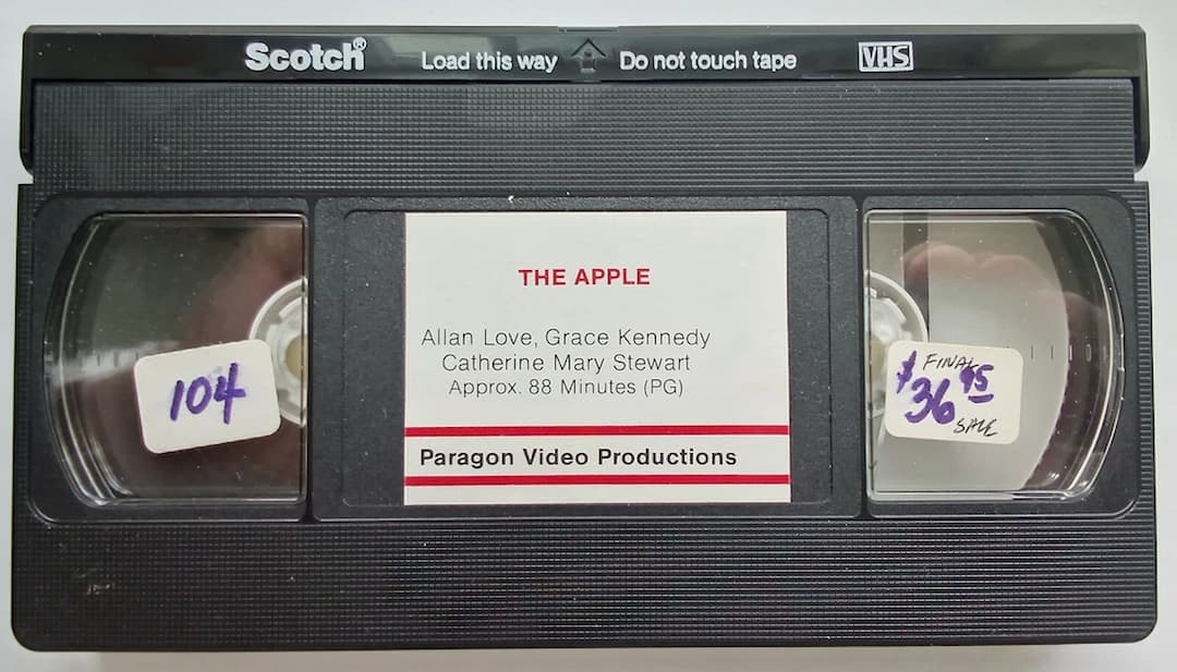 A retro film enthusiast revisits this cult disco musical for a themed 1980s movie marathon, someone introduces friends to the film’s over-the-top musical numbers and satire, the tape is displayed as part of a VHS collection of eccentric genre films from the era