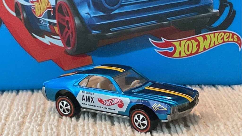 Hot Wheels Redlines 1969 Custom AMX Ed Shaver Blue