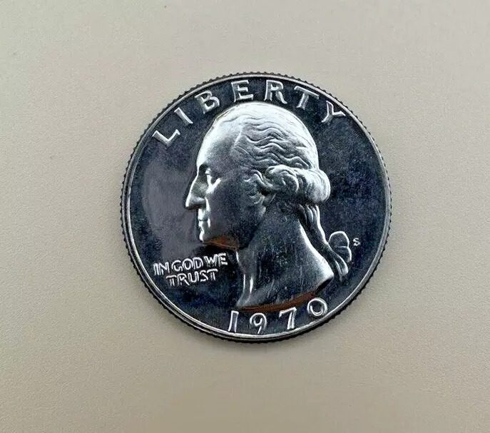 1970 S GEM PROOF Washington Quarter Coin FREE S&H
