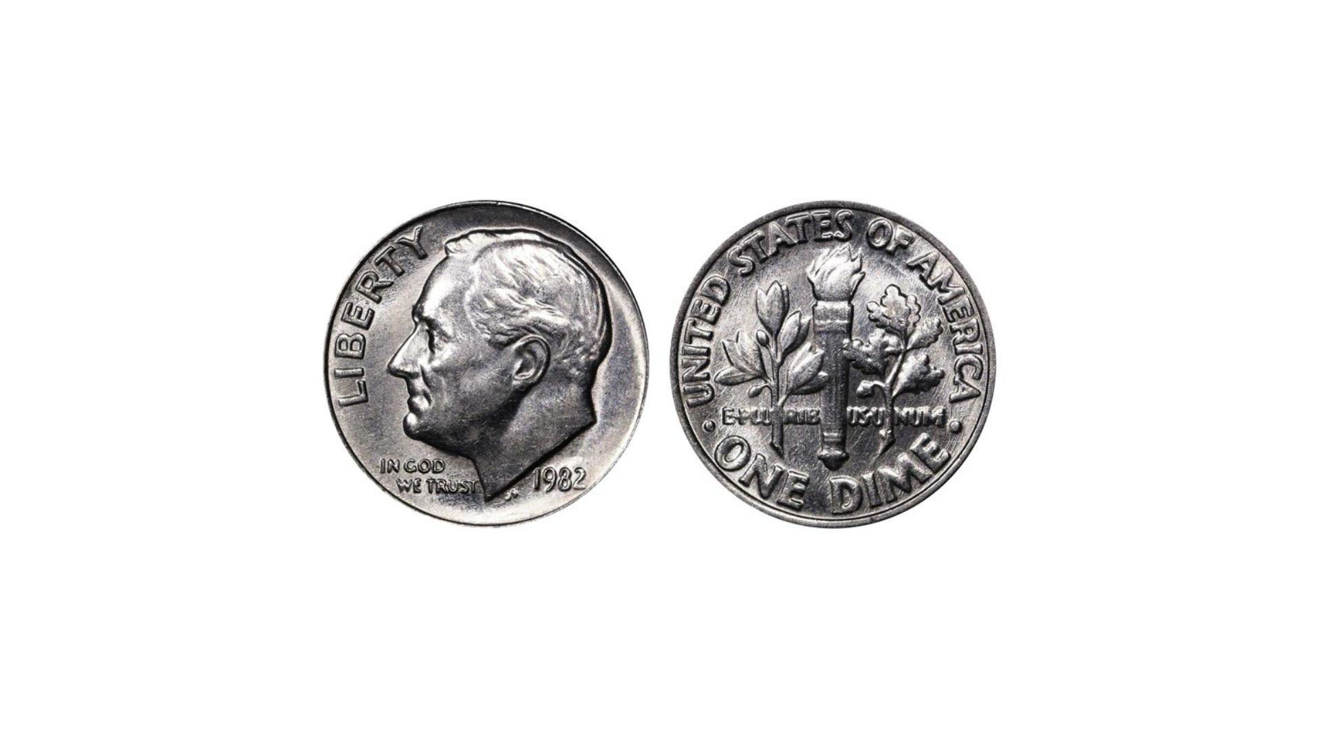 1982 No Mint Mark Roosevelt Dime