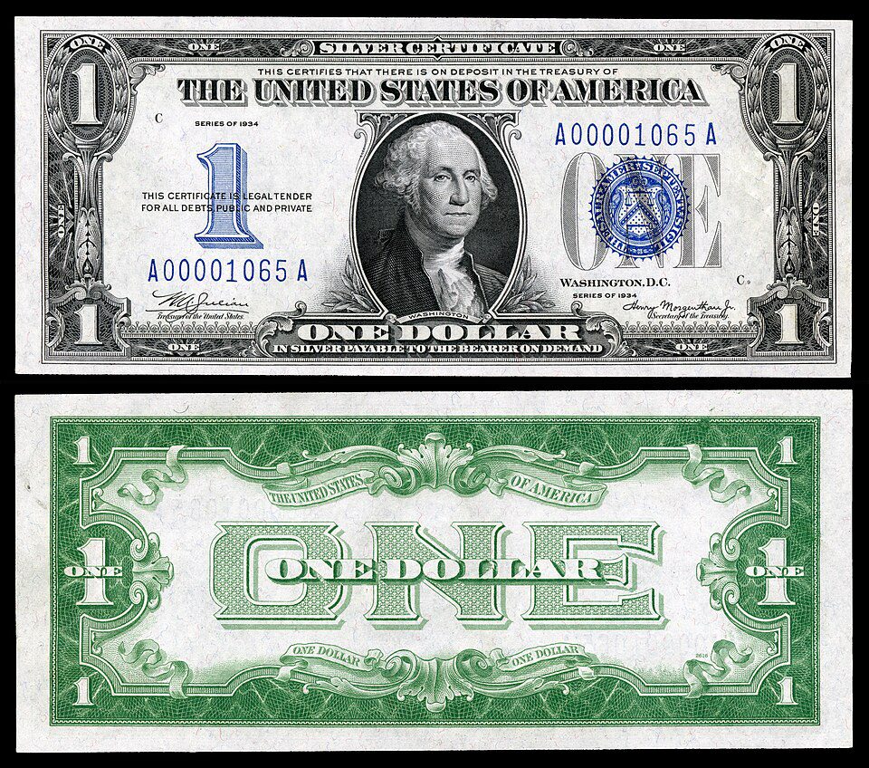 1934 $1 Silver Certificate