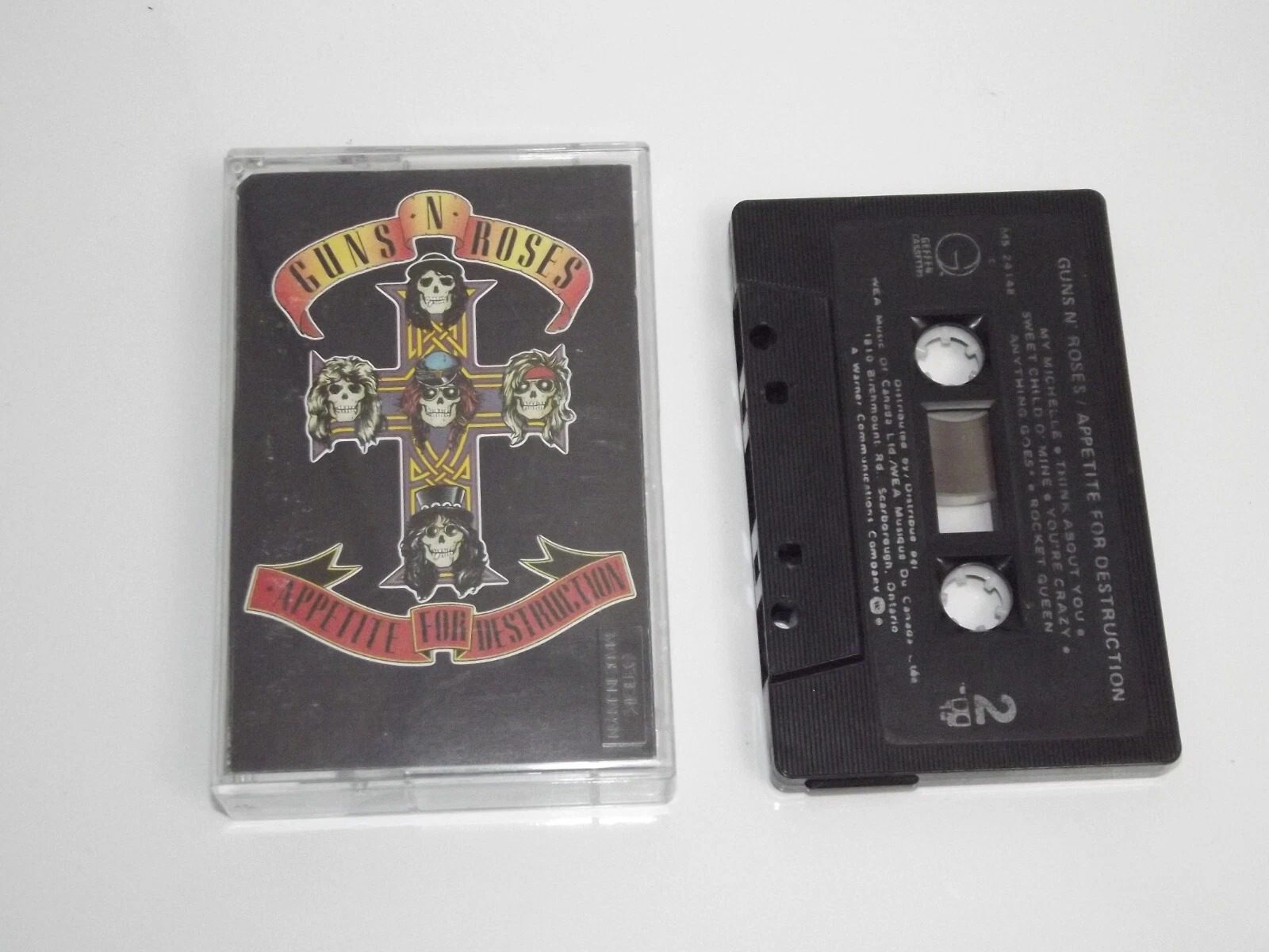 Guns N' Roses Appetite For Destruction Cassette Tape-