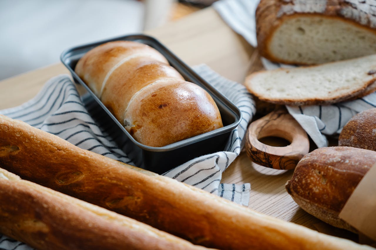 Close Up of Bread on Table