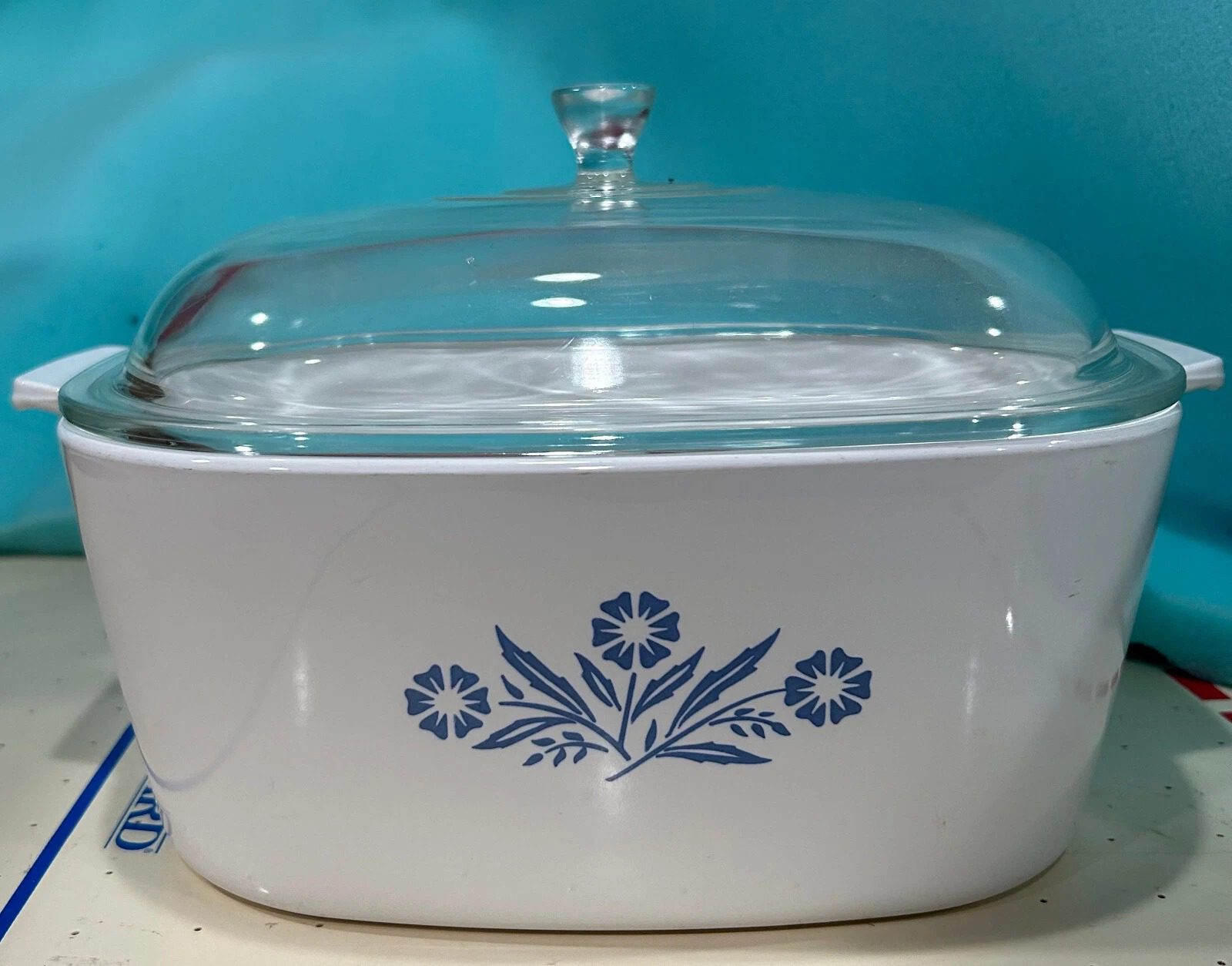 Rare 1960's Vintage Corning Ware Blue Cornflower P-84-B Casserole Oven 4QT HOT