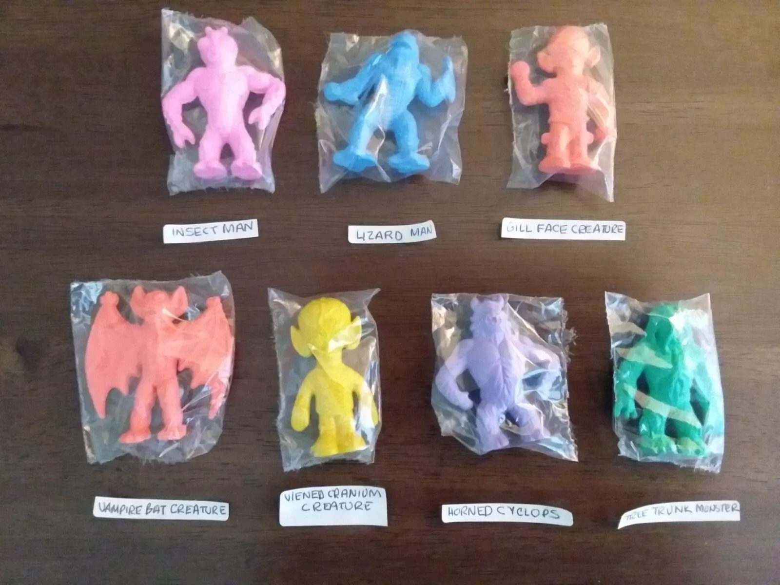 1979 Diener Keshi Space Creatures McDonalds Happy Meal Toy Figures Lot of 7 New