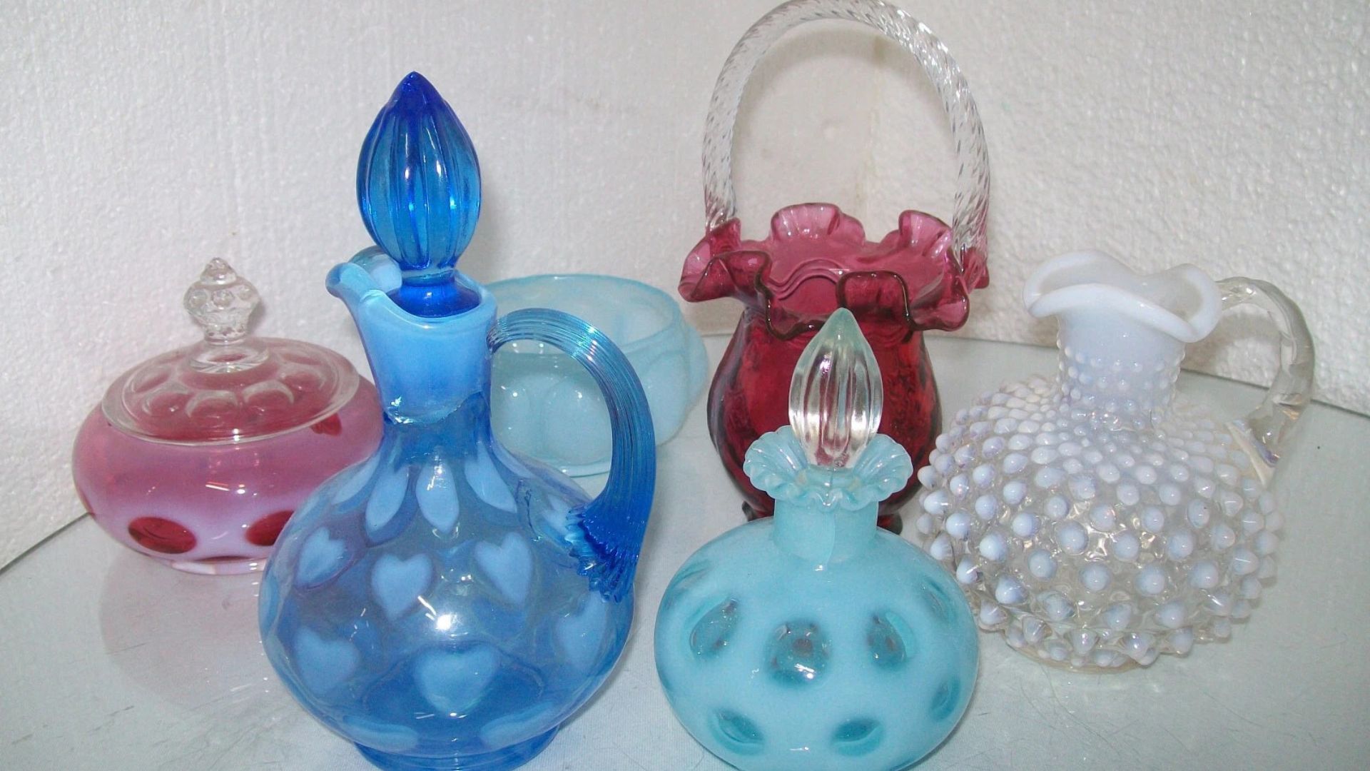 Fenton glass pieces