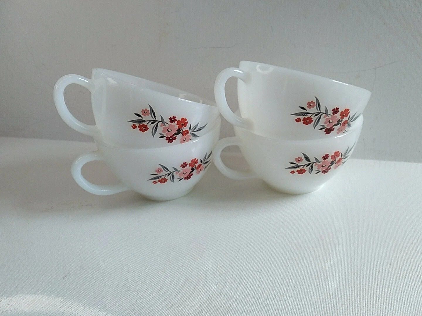 Fire-King Primrose Mugs