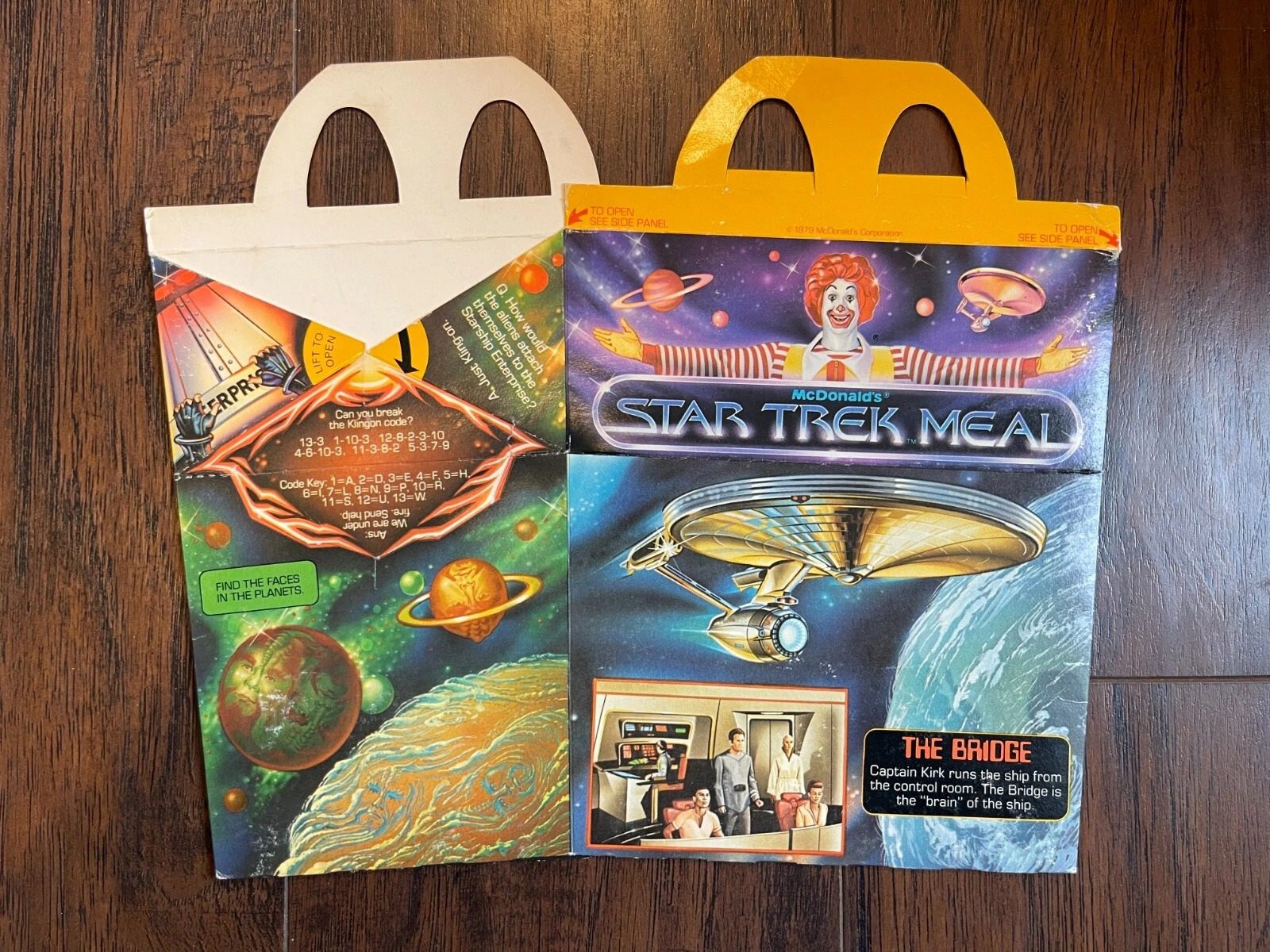 Vintage 1979 McDonald's Star Trek Motion Picture Enterprise Happy Meal Box