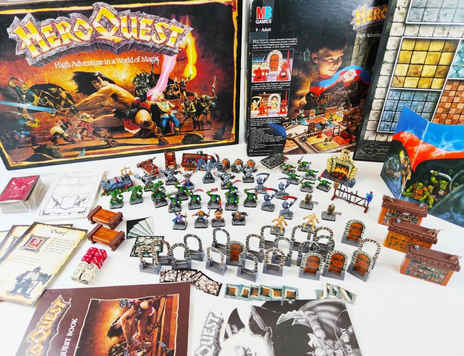 Juego de Mesa Heroquest - pintado profesional 100% completo HERO QUEST [1989]-