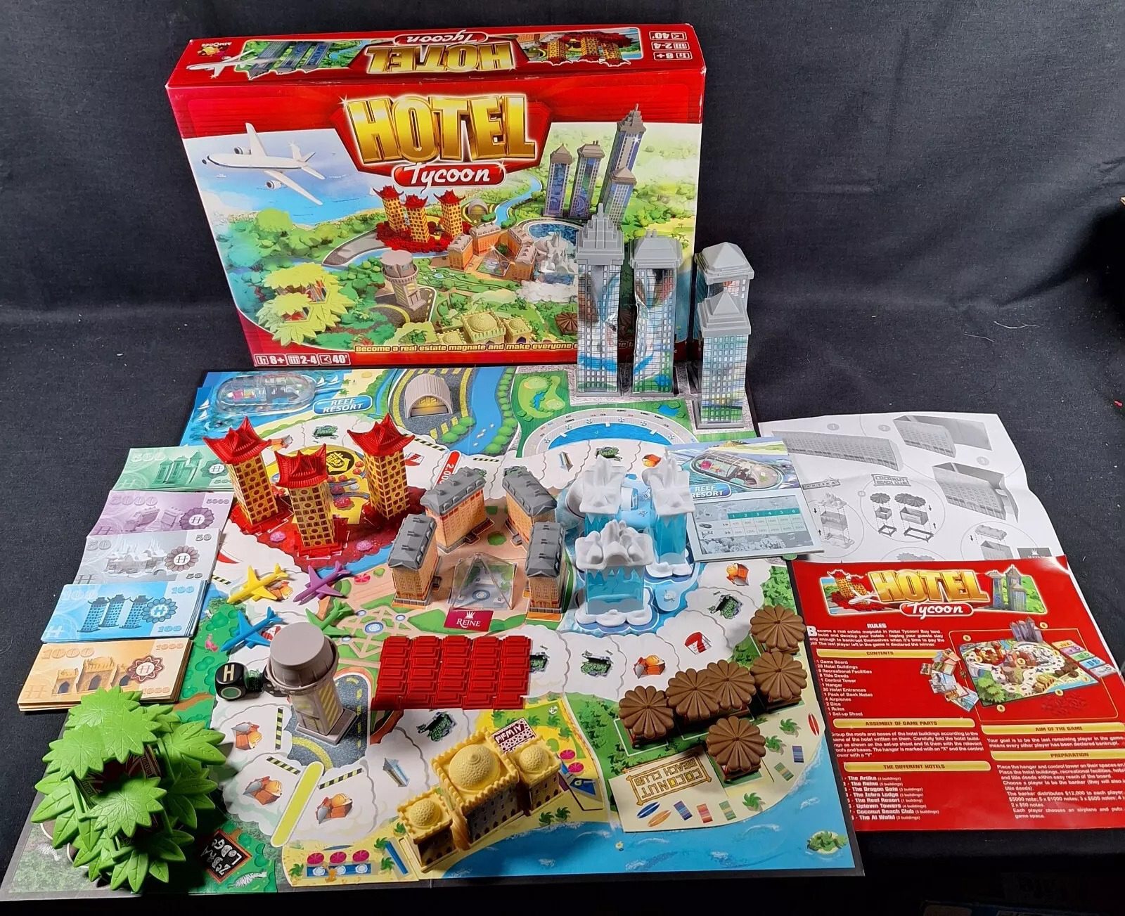 Hotel Tycoon Board Game 3D game Property Magnate Real Estate Complete