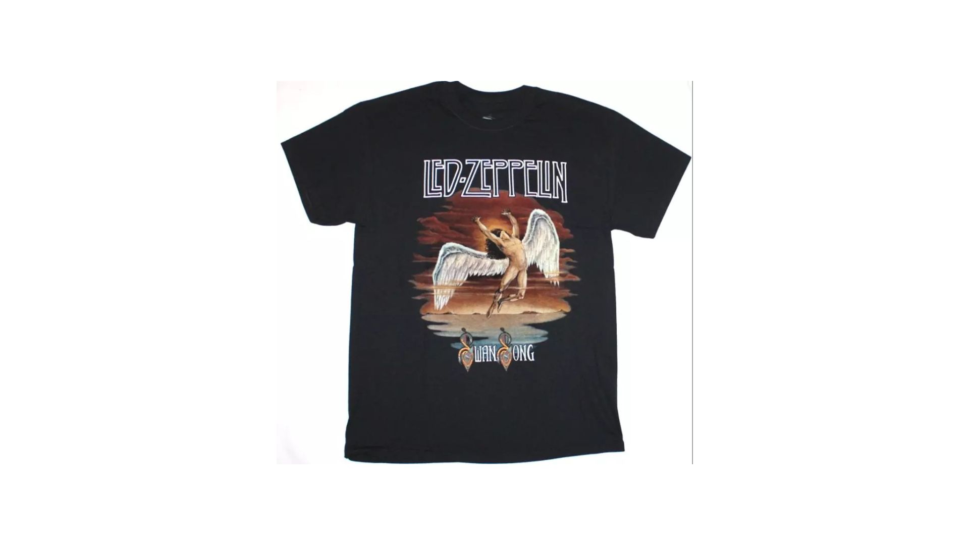 LED ZEPPELIN SWAN SONG NEW BLACK T-SHIRT
