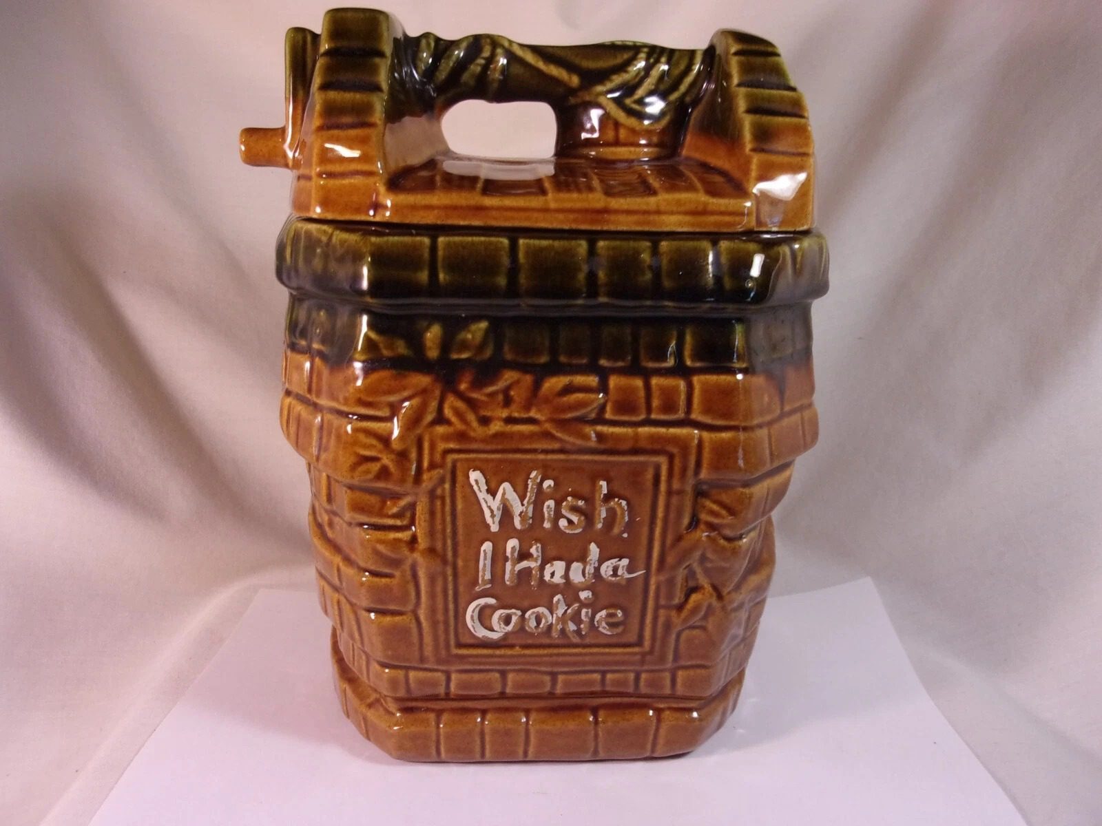 Vintage McCoy "Wish I Had A Cookie" Wishing Well Cookie Jar USA Pottery