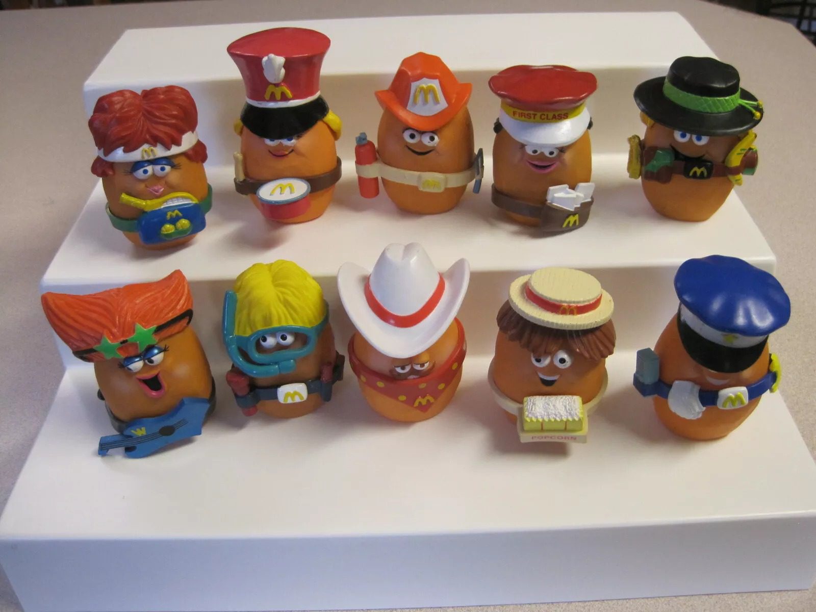 McDonalds 1988 Chicken McNugget (Nugget) Buddies - Complete Set of 10 - Loose