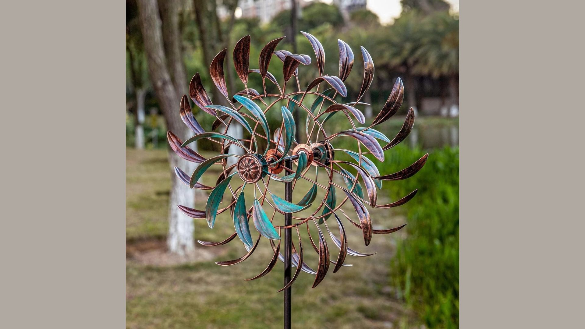 Large Outdoor Metal Wind Spinner Kinetic Outdoor Wind Sculpture Yard Art Decor