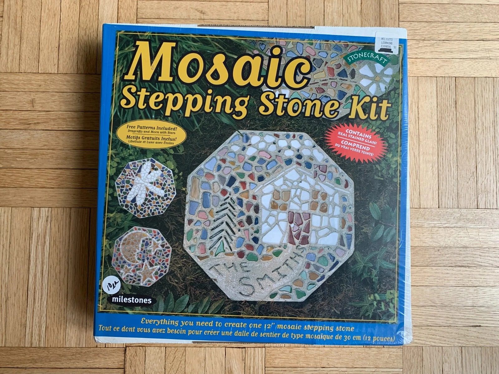 Mosaic Stepping Stone Kit - NEW SEALED Milestones, 12" Stones