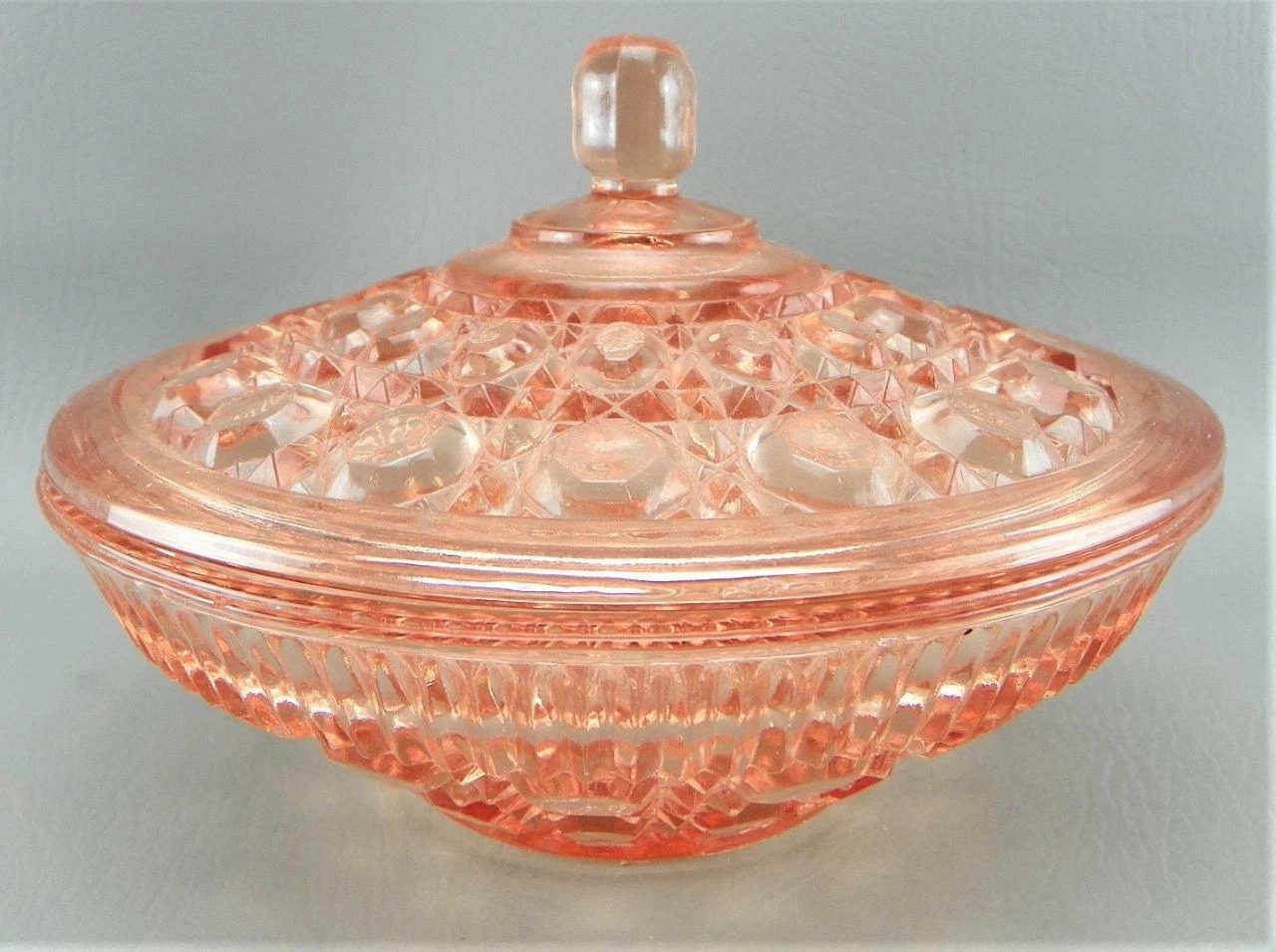 Peach Pink depression glass