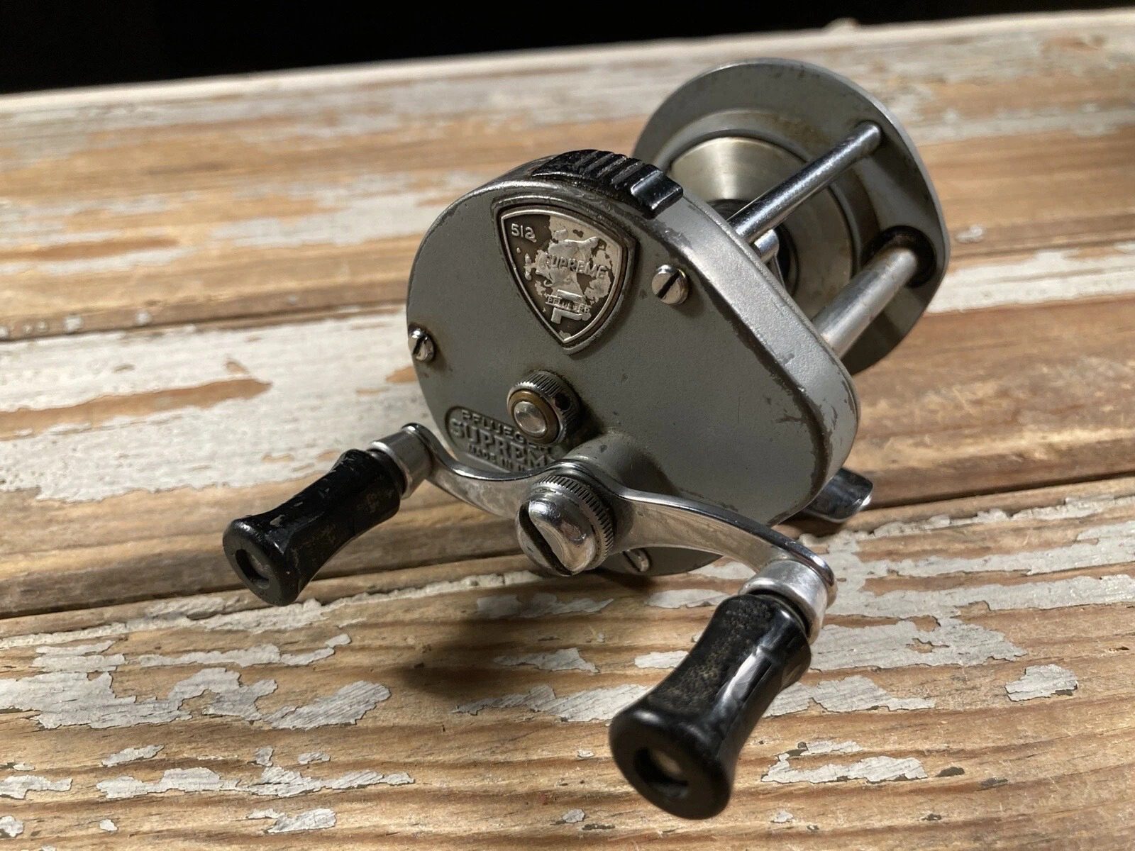 Vintage Fishing Casting Reel Pflueger Supreme 512 USA 1960s Untested