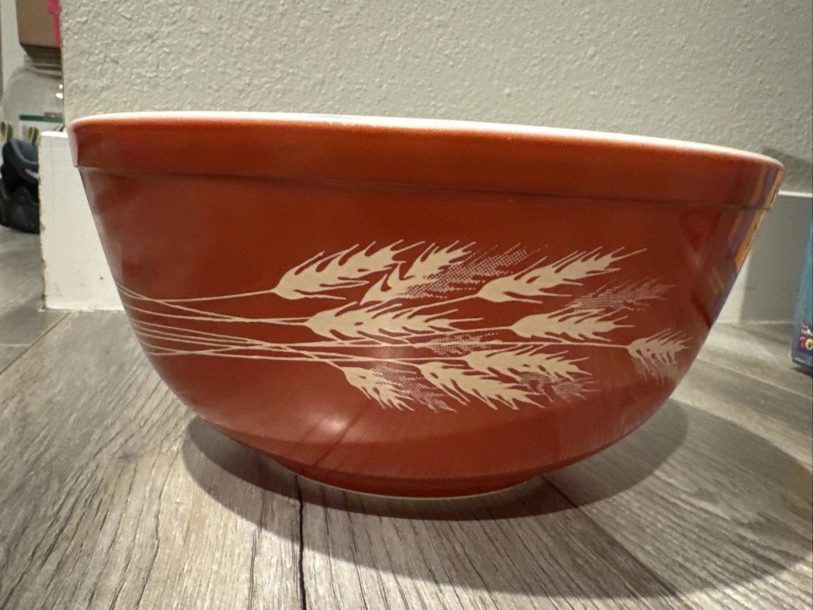 Vintage Pyrex Autumn Harvest Wheat Mixing Bowl #403 - 2.5 qt. Burnt Orange Color