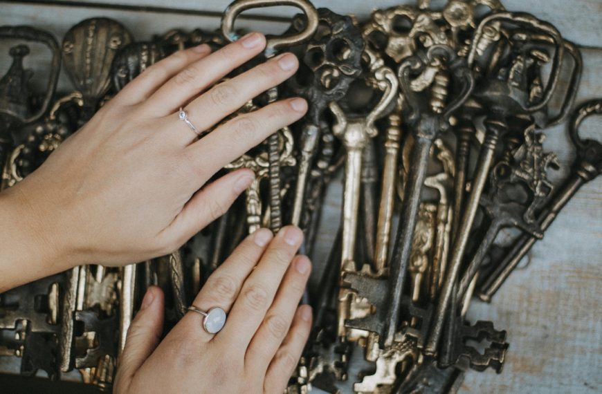 Person Holding Big Skeleton Keys