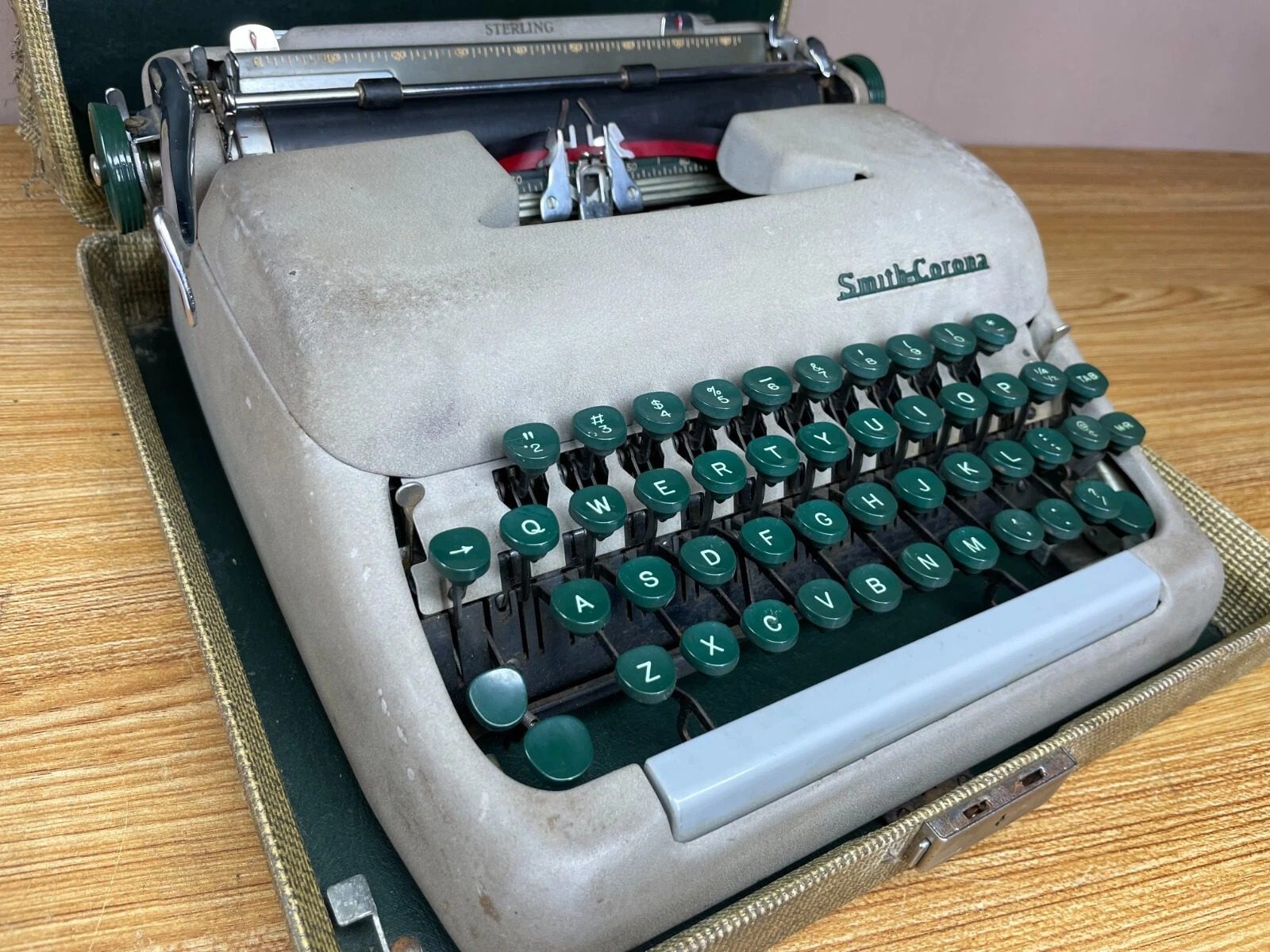 1956 Smith-Corona Sterling Serviced Vintage Portable Typewriter