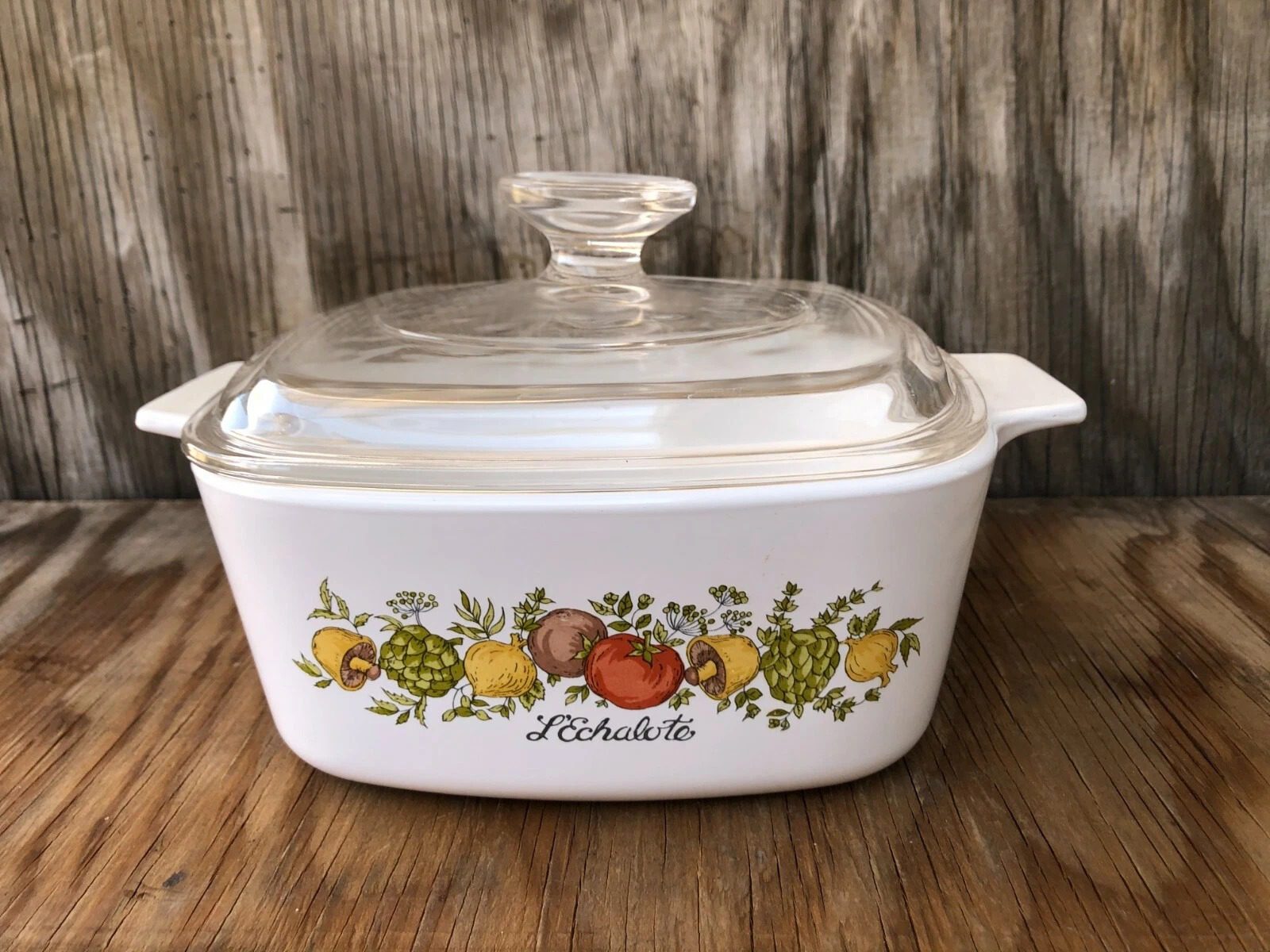 Corning Ware Spice O' Life 1. 5 Liter Casserole Dish With A Clear Glass Lid