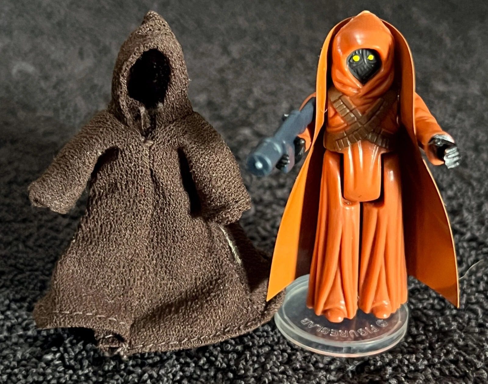 1977 JAWA • VINYL CAPE & CLOTH CAPE • HONG KONG COO • VINTAGE KENNER STAR WARS
