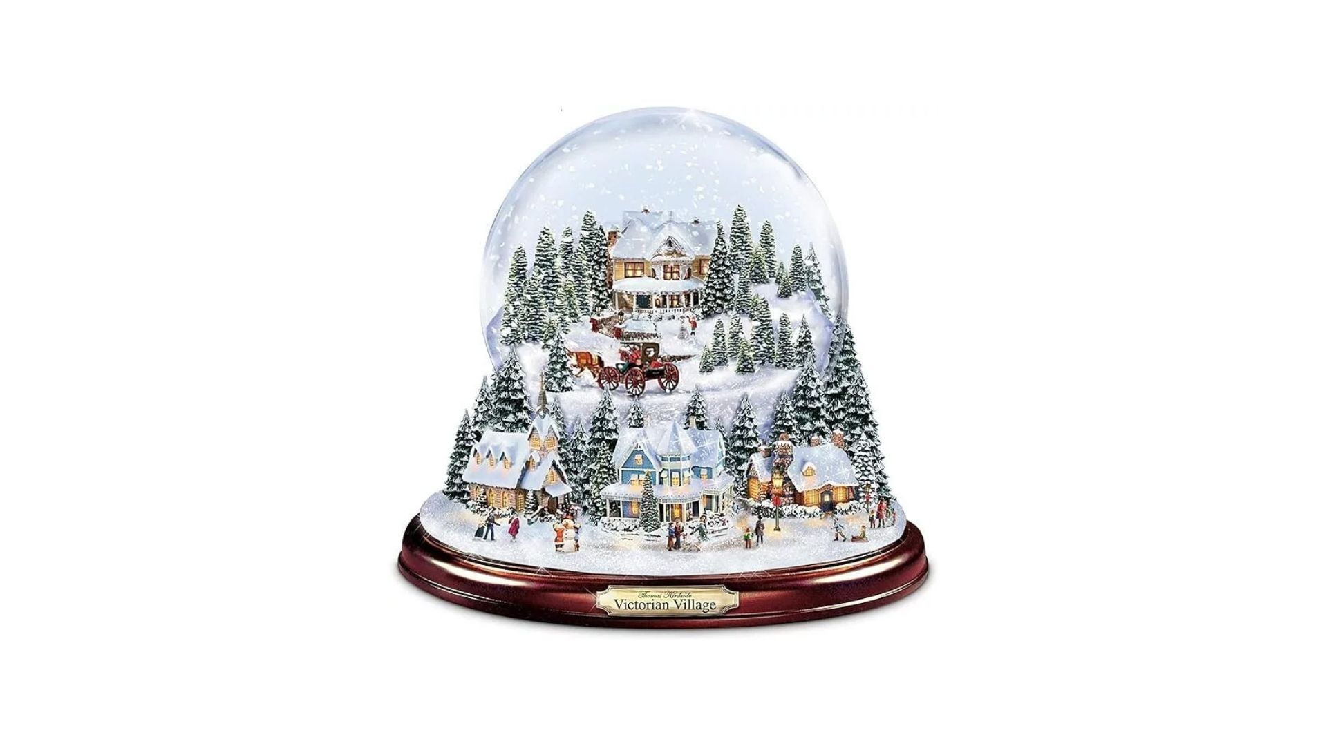 Thomas Kinkade Victorian Christmas Snow Globe