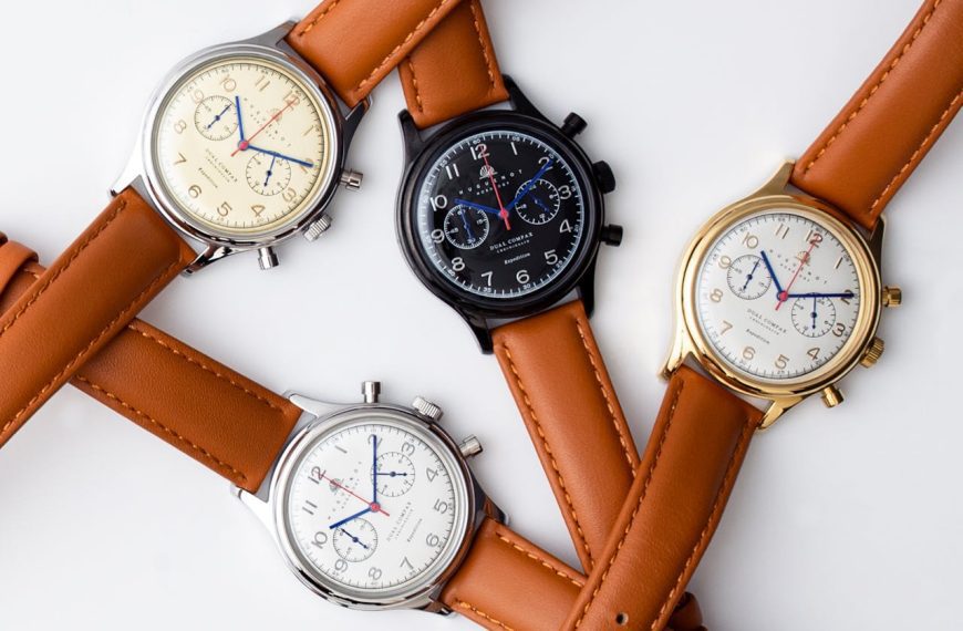 Close-Up of Old-Fashioned Wristwatches